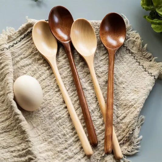 Kitchen Cooking Utensil Tools Wooden Spoon Tableware Soup Tea Spoon Catering Cooking Tool Coffee Soup Teaspoon Honey Spoon