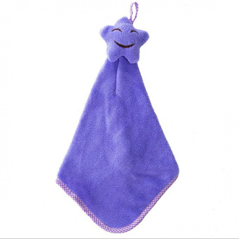 Coral Fleece Cute Hand Towel Kitchen Korean Version
