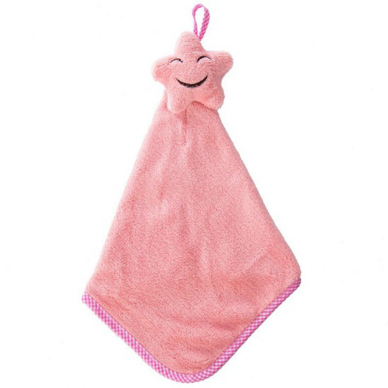 Coral Fleece Cute Hand Towel Kitchen Korean Version