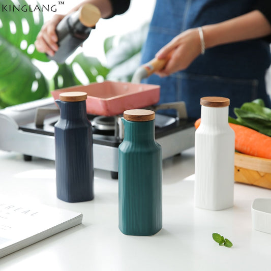 Ceramic Soy Sauce Bottle Kitchen Leak-proof Oil
