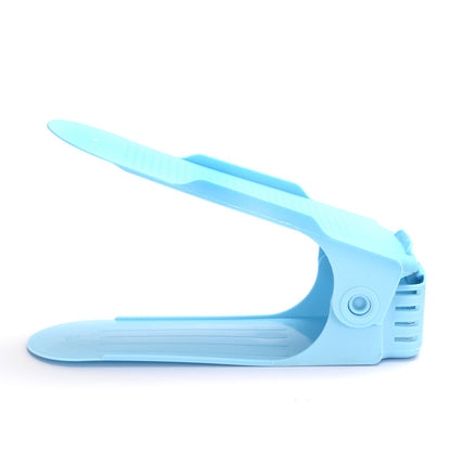 Double Shoes Shelf Cabinets Shoe Rack Stackable Shoe Storage Organizer Plastic Adjustable Shoes Organizers