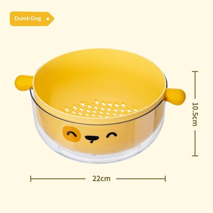 Double-layer Vegetable Washing Basket Kitchen Household Plastic