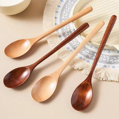 Kitchen Cooking Utensil Tools Wooden Spoon Tableware Soup Tea Spoon Catering Cooking Tool Coffee Soup Teaspoon Honey Spoon