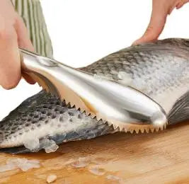 Practical Fish Scale Remover Plastic Descaler Cleaning Scraper Kitchen Fruit Vegetable Peeler Useful Accessories Folding Knife
