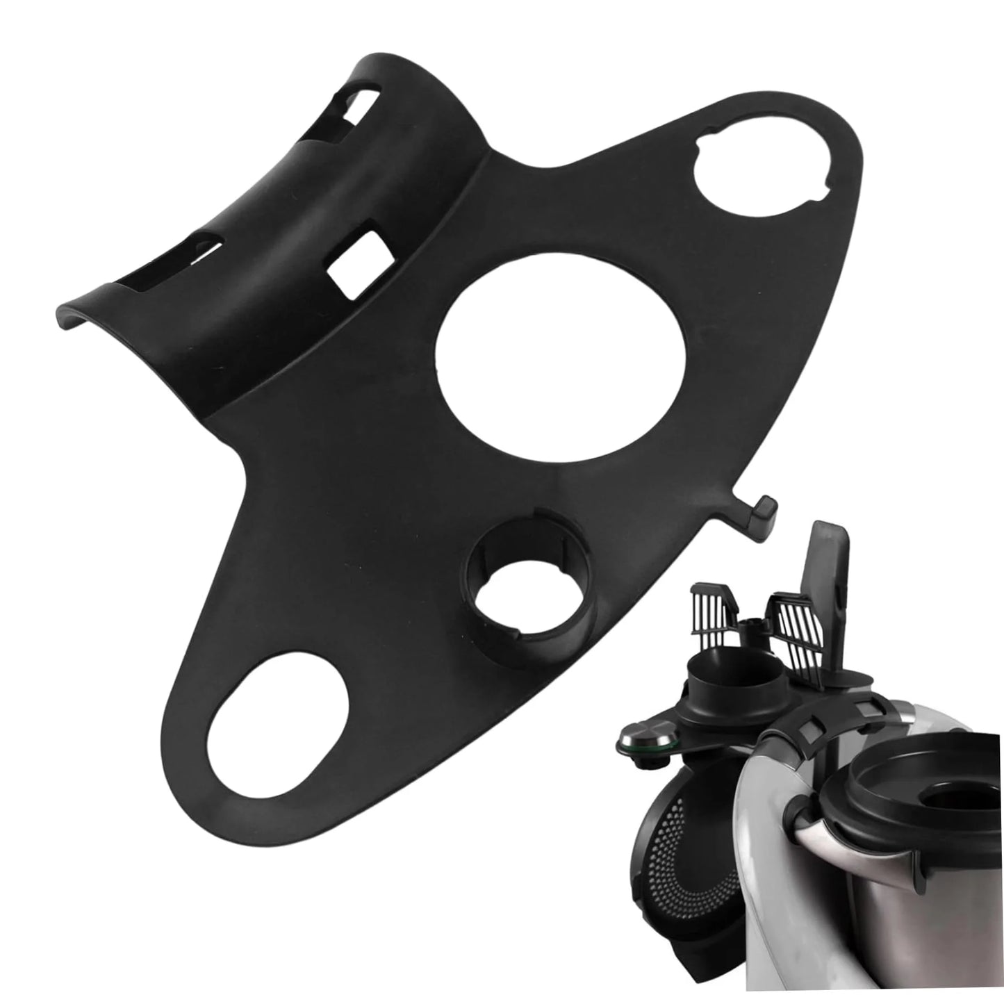 Kitchen Cooking Tool Storage Rack Space-saving Up to 5 Accessories Kitchen Food Processor Accessories Holder for TM5 TM6 (Black)