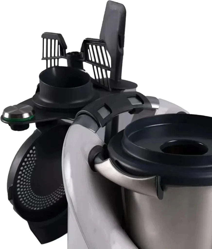 Kitchen Cooking Tool Storage Rack Space-saving Up to 5 Accessories Kitchen Food Processor Accessories Holder for TM5 TM6 (Black)