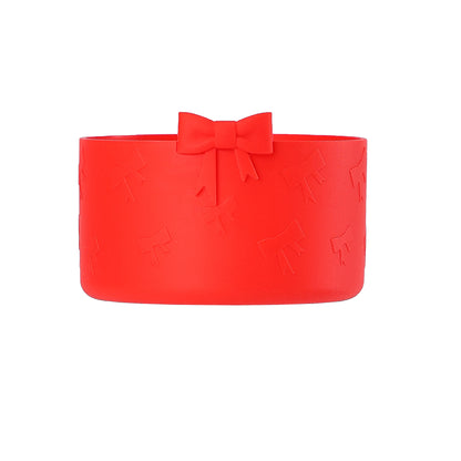 New silicone cup cover anti slip and heat-insulating cup cover butterfly bow 7.5CM/12-40oz universal cup cover base