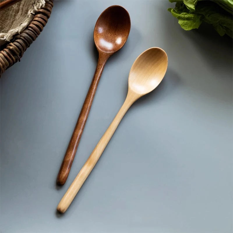 Kitchen Cooking Utensil Tools Wooden Spoon Tableware Soup Tea Spoon Catering Cooking Tool Coffee Soup Teaspoon Honey Spoon