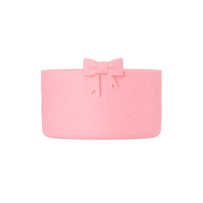 New silicone cup cover anti slip and heat-insulating cup cover butterfly bow 7.5CM/12-40oz universal cup cover base