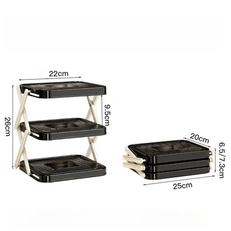 Kitchen Rack Folding Storage Rack Organizador De Maquillaje Make Up Organizer Storage Boxs Органайзер Для Ванны Box