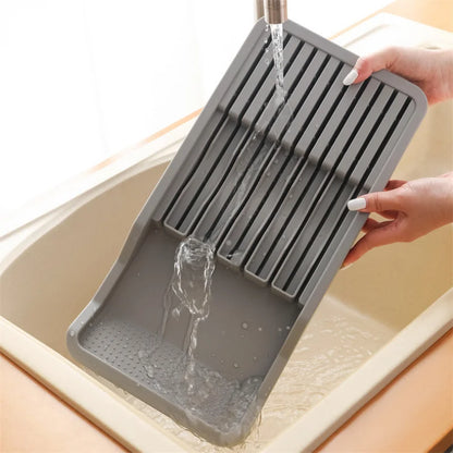 Kitchen Tools Kitchen Drawer Organizer Multi Functional Drip Tray Rack Storage Shelf Divider Plastic Knife Box Knife Holder