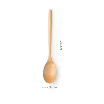 Kitchen Cooking Utensil Tools Wooden Spoon Tableware Soup Tea Spoon Catering Cooking Tool Coffee Soup Teaspoon Honey Spoon