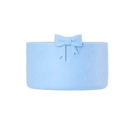 New silicone cup cover anti slip and heat-insulating cup cover butterfly bow 7.5CM/12-40oz universal cup cover base