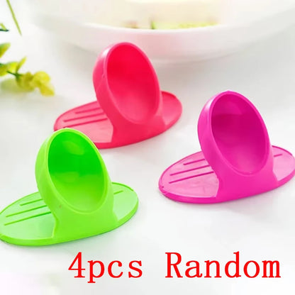 10/2PCS Silicone Insulated Finger Covers Oven Microwave Insulated Gloves High Temperature Resistant Thickened Insulated Mat Gift