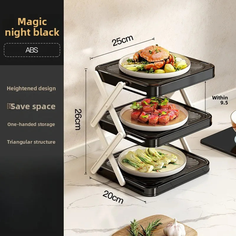 Kitchen Rack Folding Storage Rack Organizador De Maquillaje Make Up Organizer Storage Boxs Органайзер Для Ванны Box