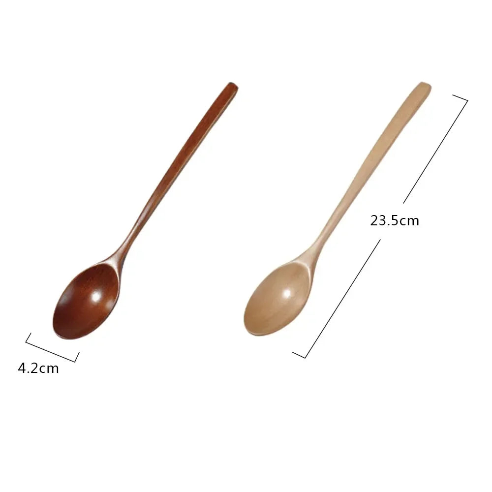 Kitchen Cooking Utensil Tools Wooden Spoon Tableware Soup Tea Spoon Catering Cooking Tool Coffee Soup Teaspoon Honey Spoon