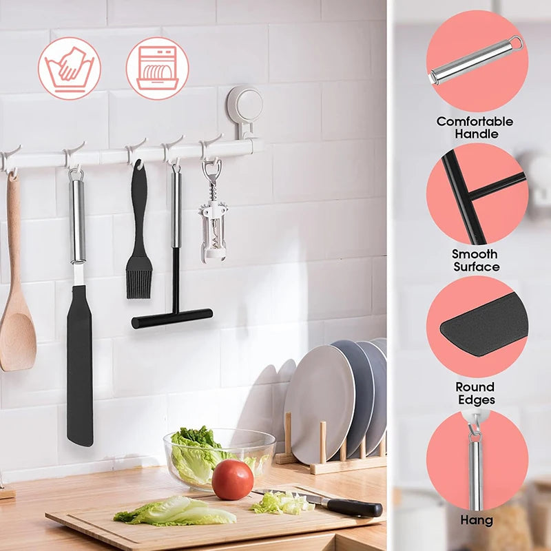 Stainless Steel French Crepe Spreader Crepe Spreader and Spatula Kit Pancake Like Batter Spreading Tools Pancake Cooking Tools