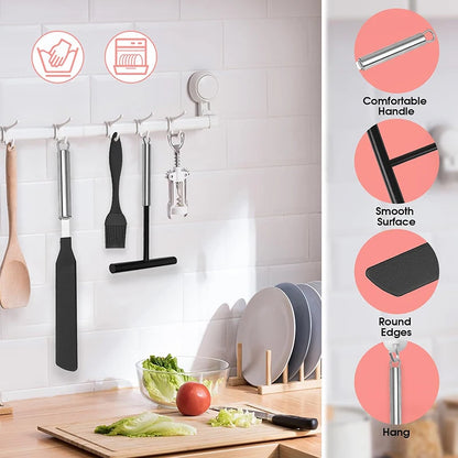 Stainless Steel French Crepe Spreader Crepe Spreader and Spatula Kit Pancake Like Batter Spreading Tools Pancake Cooking Tools