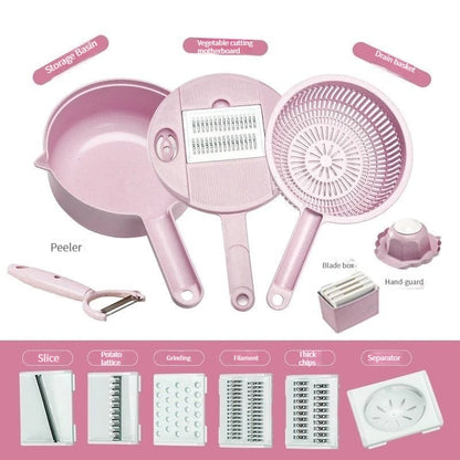 Kitchen Slicer And Chopper Ten In One Set Potato Slice And Slicing Multi-function Slicer Kitchen Appliances Kitchen Utensils