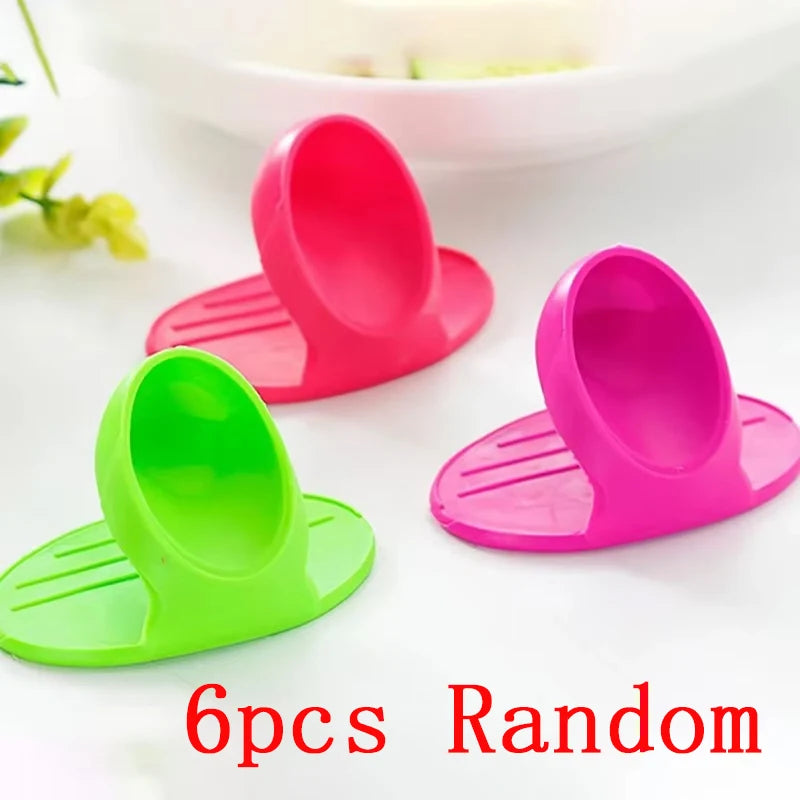 10/2PCS Silicone Insulated Finger Covers Oven Microwave Insulated Gloves High Temperature Resistant Thickened Insulated Mat Gift