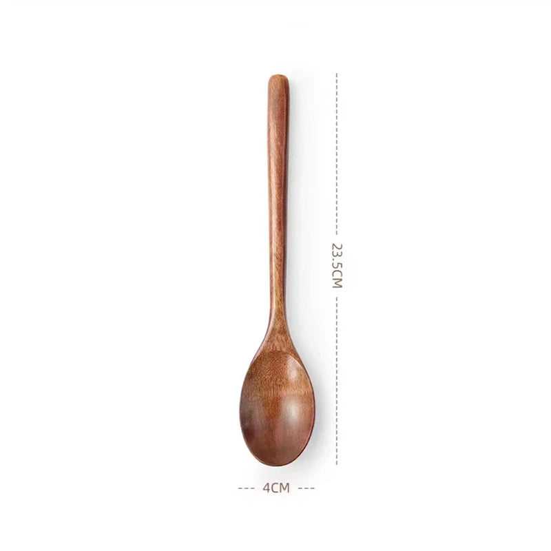 Kitchen Cooking Utensil Tools Wooden Spoon Tableware Soup Tea Spoon Catering Cooking Tool Coffee Soup Teaspoon Honey Spoon