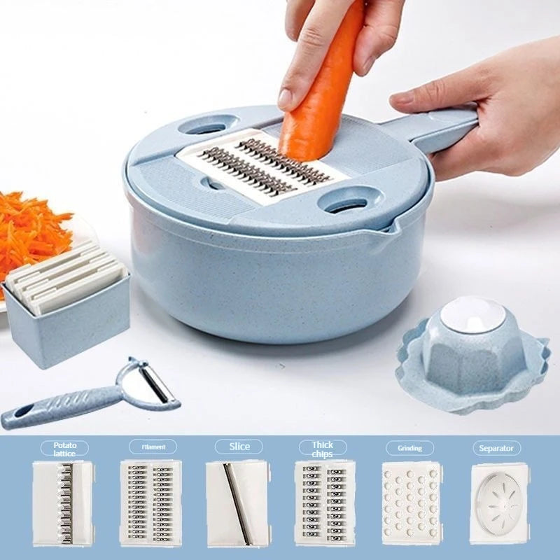 Kitchen Slicer And Chopper Ten In One Set Potato Slice And Slicing Multi-function Slicer Kitchen Appliances Kitchen Utensils
