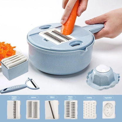 Kitchen Slicer And Chopper Ten In One Set Potato Slice And Slicing Multi-function Slicer Kitchen Appliances Kitchen Utensils
