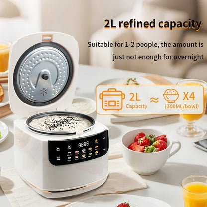 MultiCooker Electric Rice Cooker 110V 220V Non-Stick Pot 1-3 People Mini Cooking Machine Steamed Smart Rice Cooker Kitchen 2L