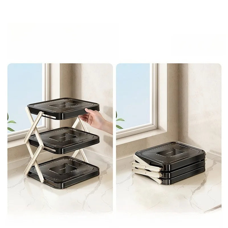 Kitchen Rack Folding Storage Rack Organizador De Maquillaje Make Up Organizer Storage Boxs Органайзер Для Ванны Box