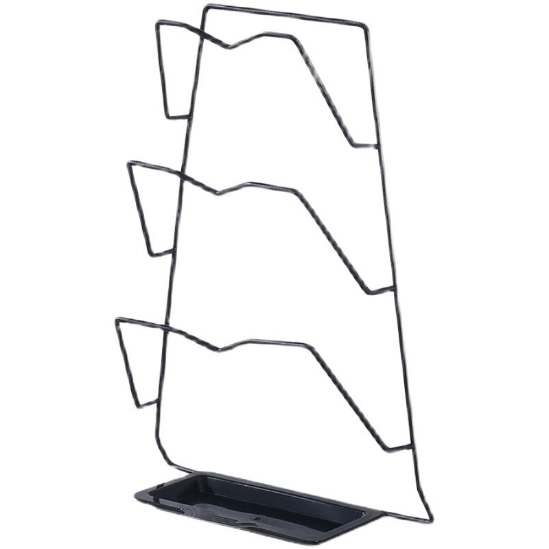 Stainless Steel Pot Cover Rack Punch-free Wall-mounted